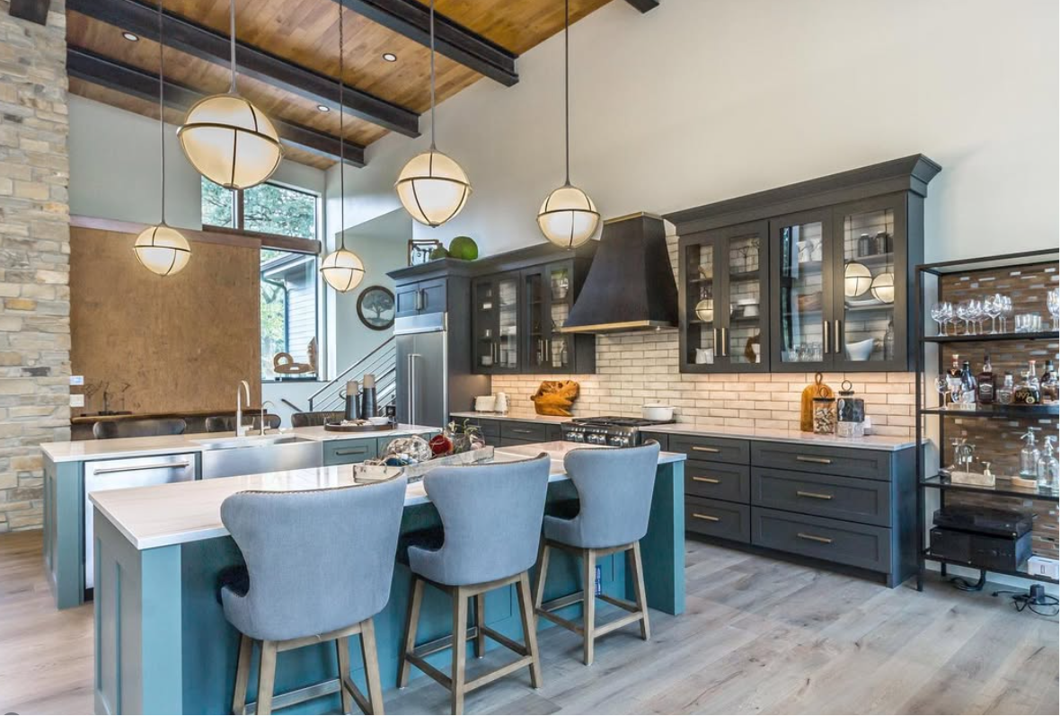 Professional real estate photography of a bright modern living room