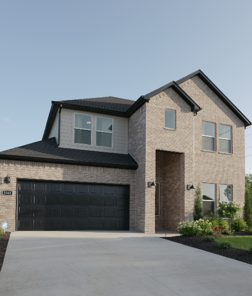 Modern brick two-story exterior